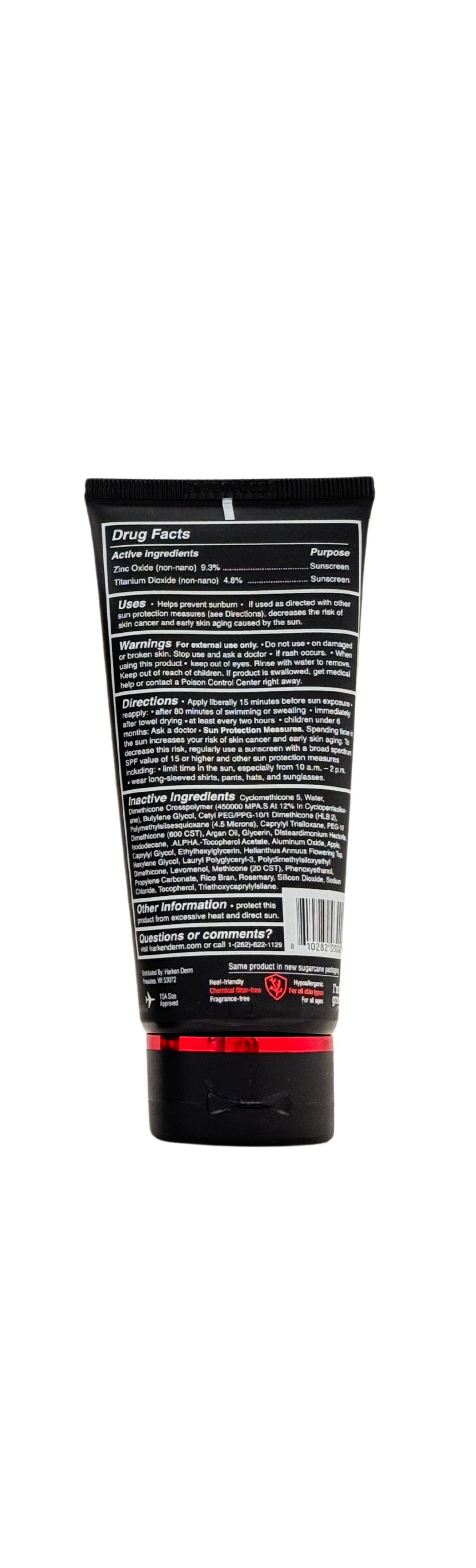 Harken Derm back of tube of SPF 50 Sunscreen perfect for sailors