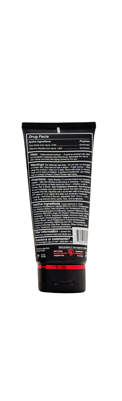 Harken Derm back of tube of SPF 50 Sunscreen perfect for sailors 
