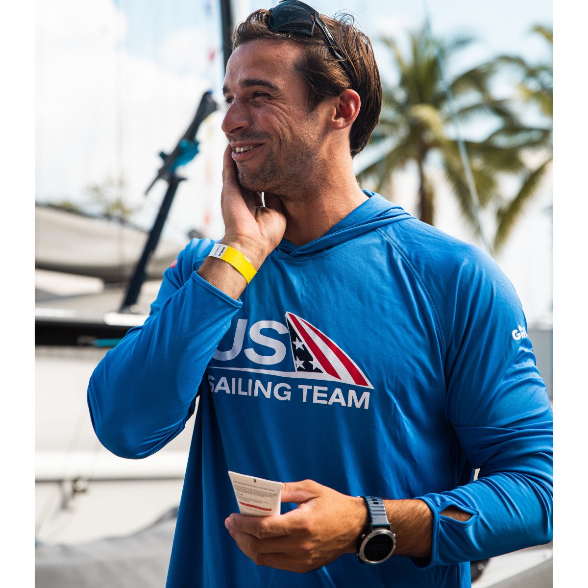 Sailor using Harken Derm Recovery Lotion