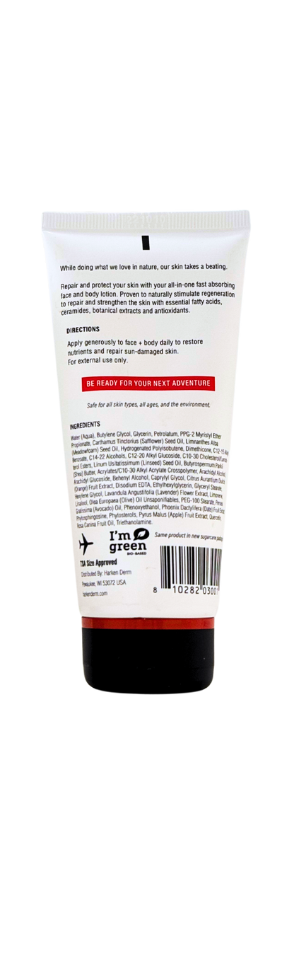 Back of Harken Derm Recovery Lotion
